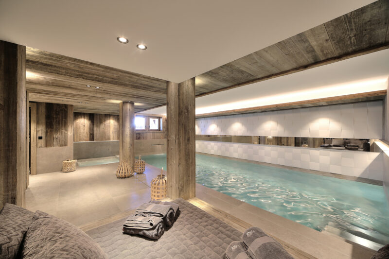 luxury chalet indoor swimming pool