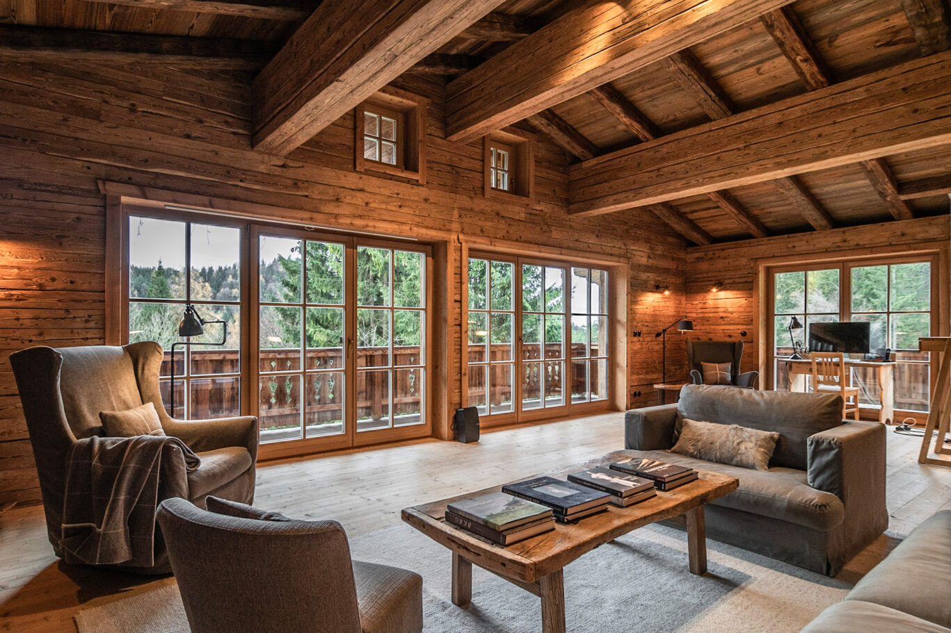 Large living room at Alpine lodge Austria