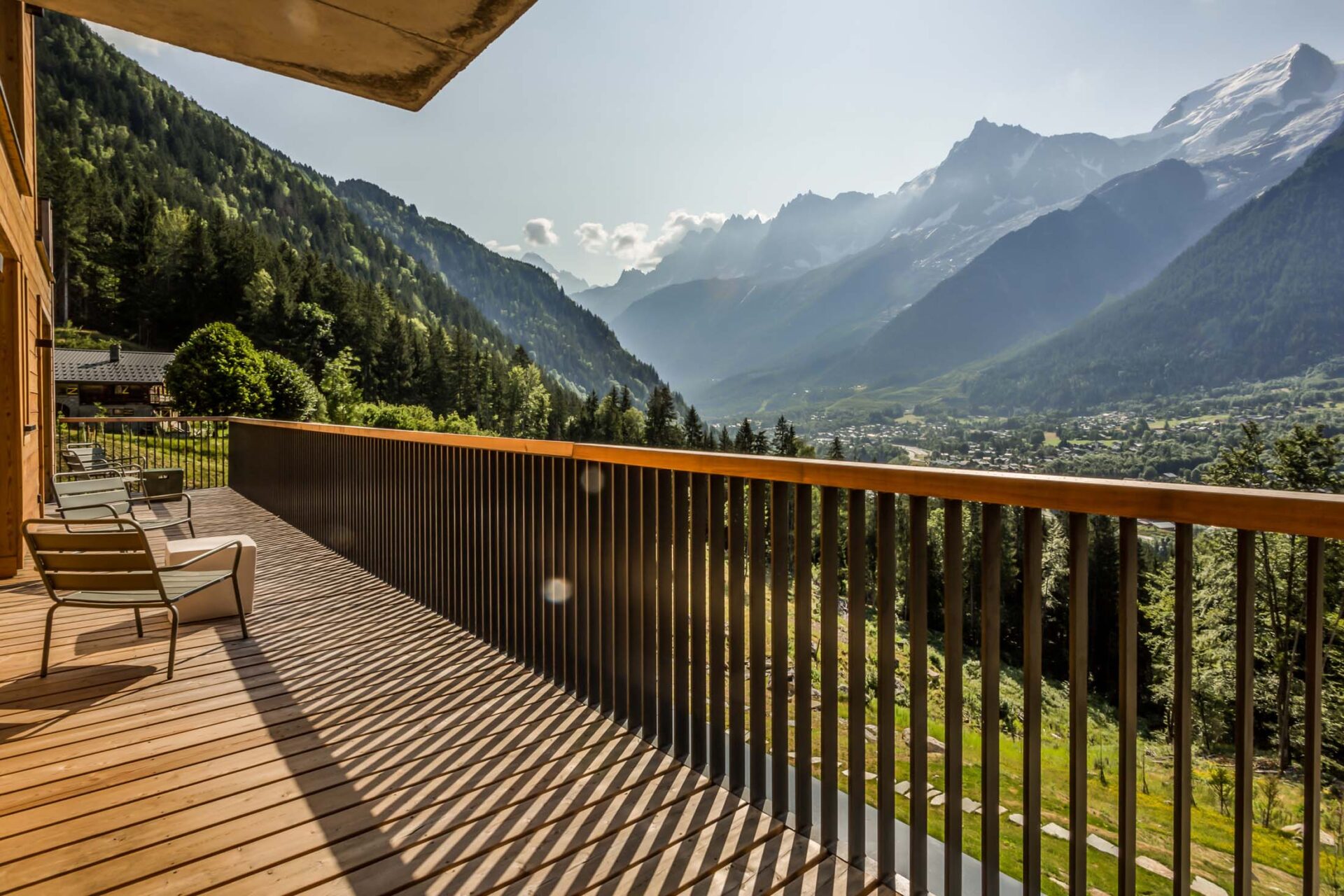 Le Chalet Mont Blanc terrace summer
