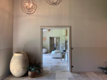 Mas Eygalières de Provence hallway into living room