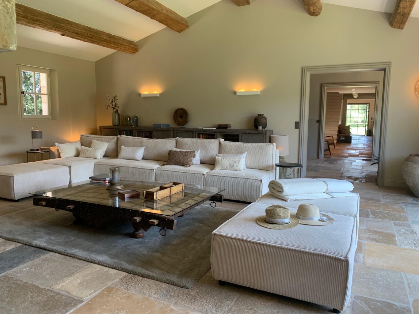 Mas Eygalières Provence living room with sofa