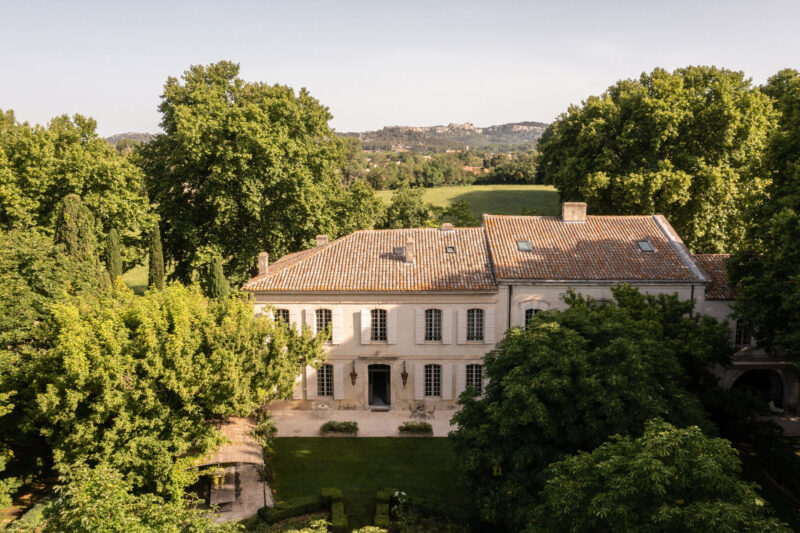 Mas de Mausanne in Provence aerial shot