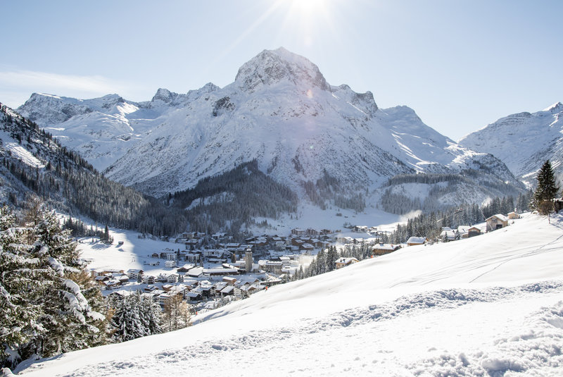 Lech in winter from exclusive chalet