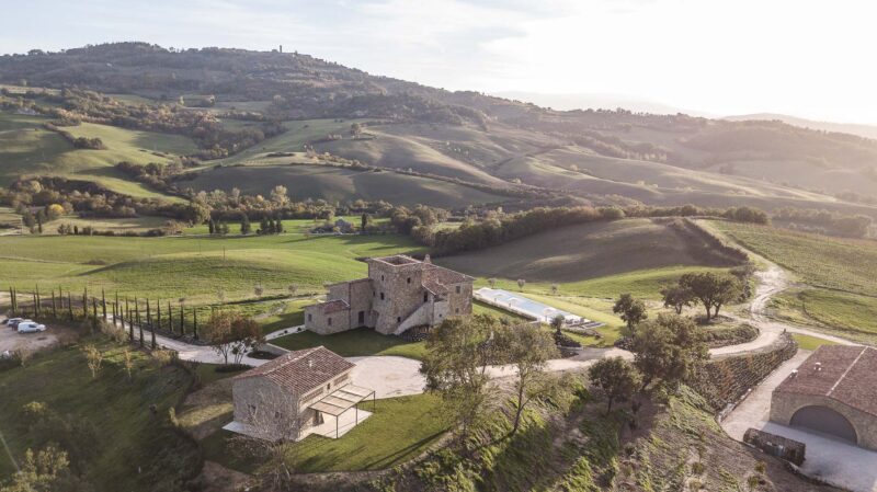 Tuscany landscape around private villa