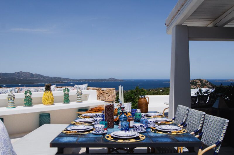 Looking out to sea in Sardinia from luxury villa