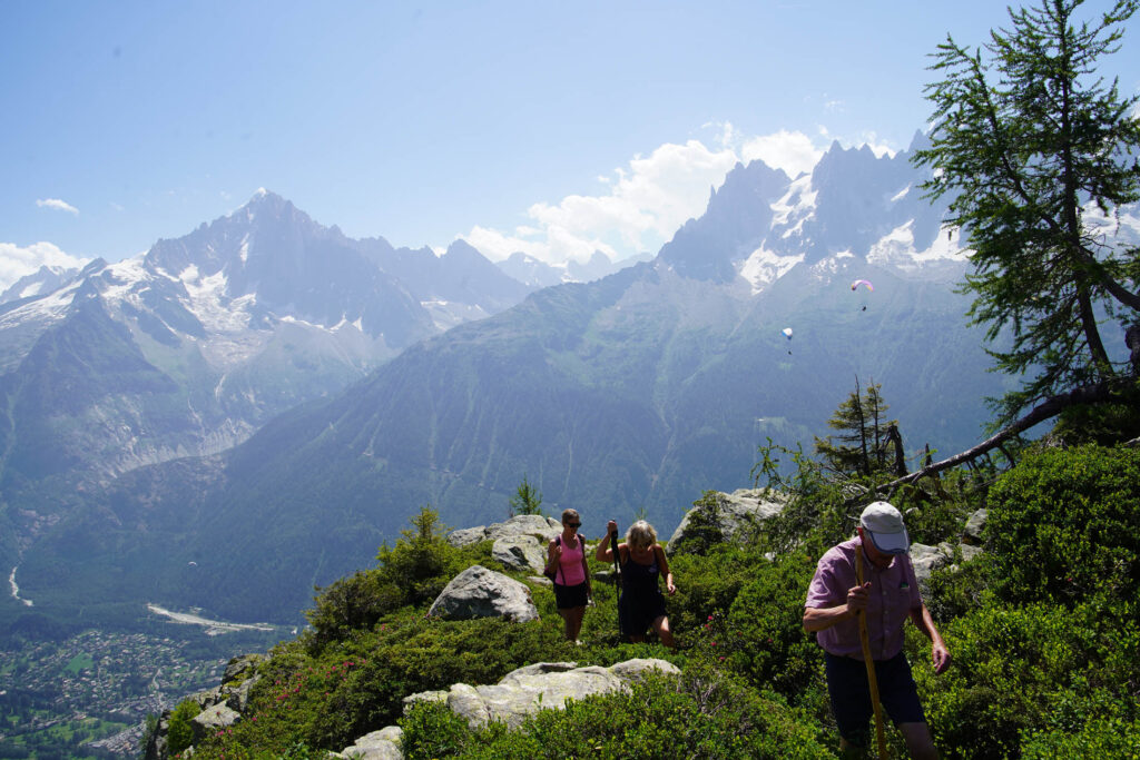 Chamonix hiking in the summer