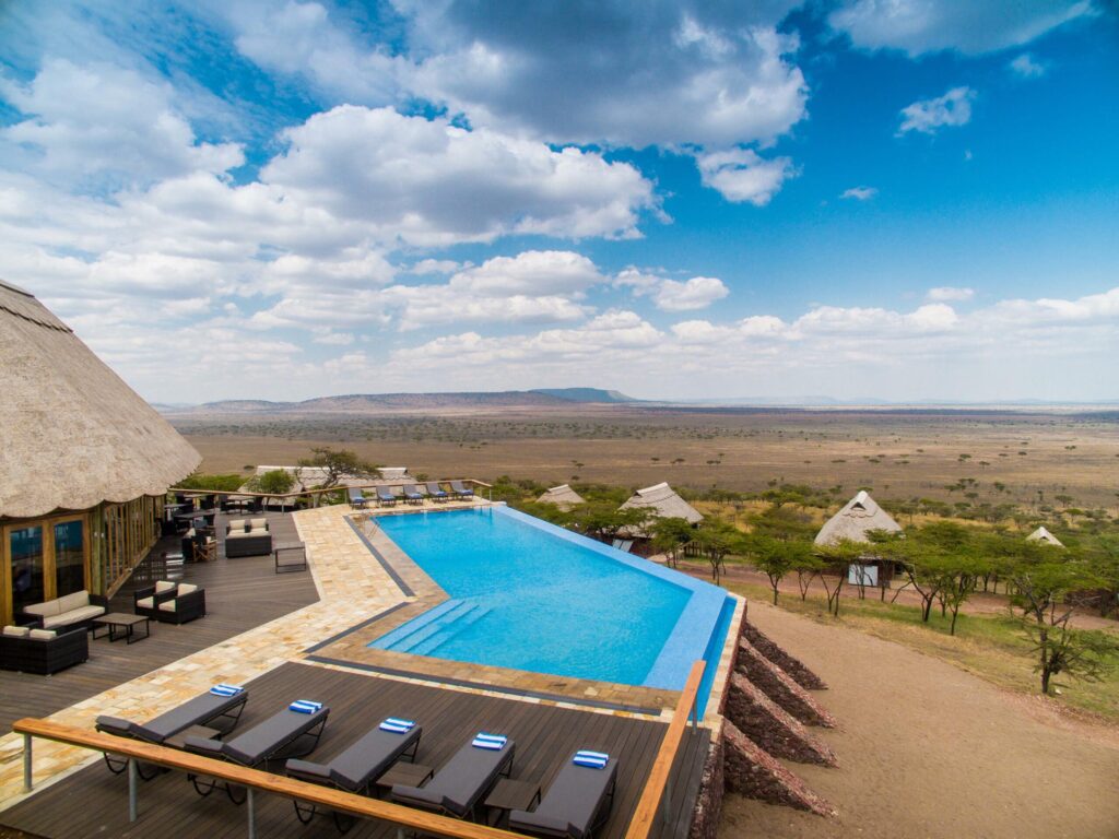 Lahia tented lodge swimming pool Tanzania