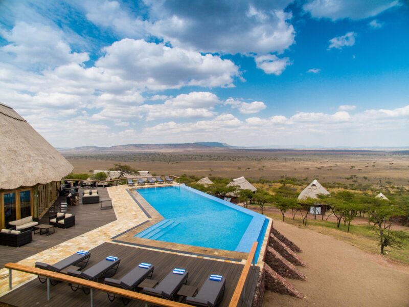 Lahia tented lodge swimming pool Tanzania