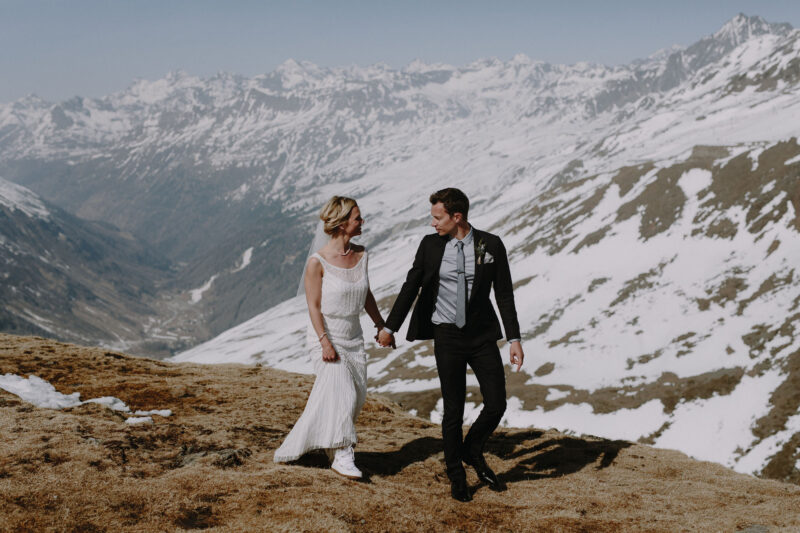 Couple married top of mountain Austria