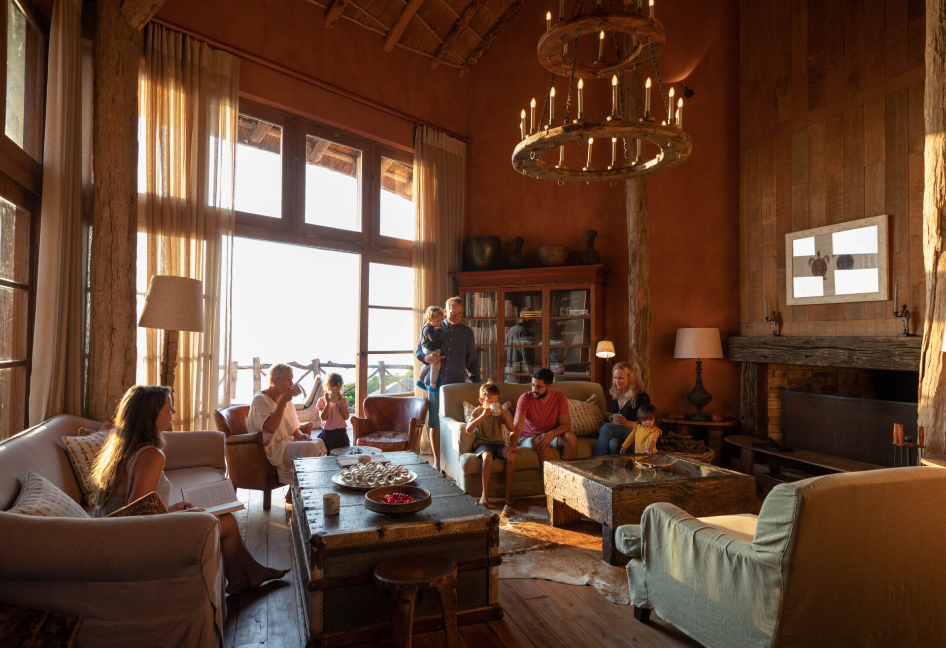 multi generational family travel at private rented home on vacation