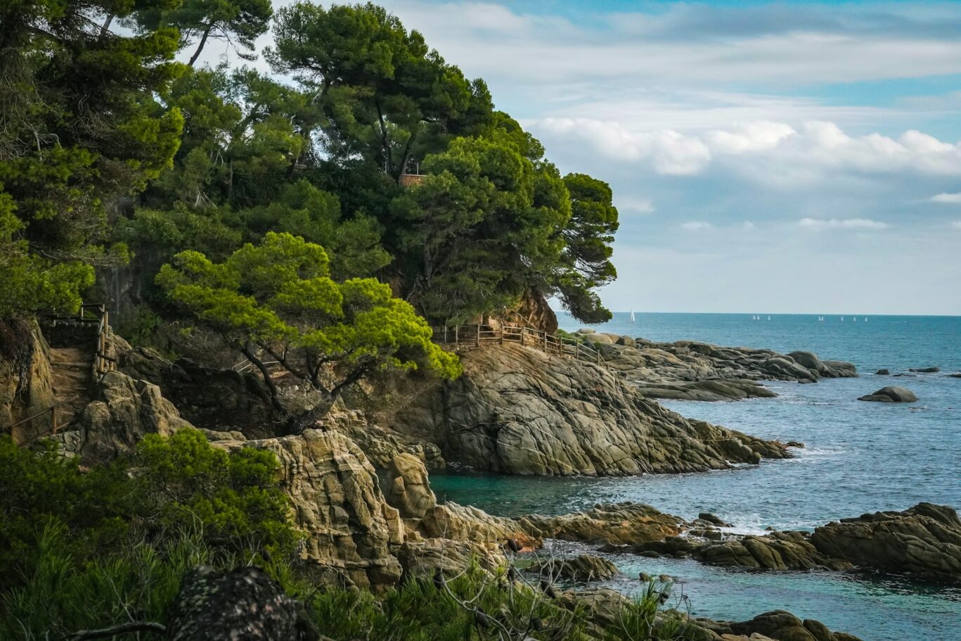 French riviera coastline path